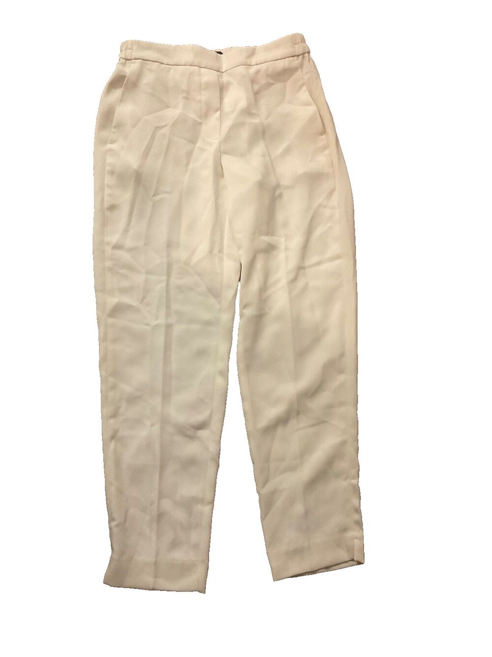 J.Crew Jamie Pants Ankle Length Thin Dress Women’s Elastic Waist 2 Ivory